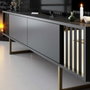 Hanah Home Mueble para TV Gold Line Antracita y Dorado